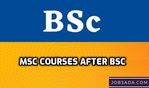MSc Courses after BSc