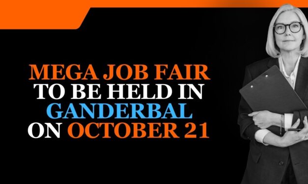 Mega Job Fair to be held in Ganderbal on October 21