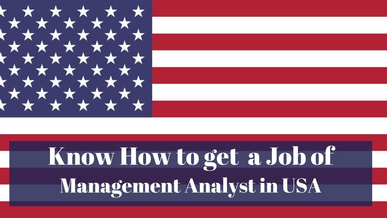 Know How to Get a Management Analyst Job in USA in 2024